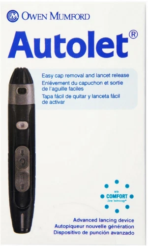 Owen Mumford Autolet Lancing Device Force Adjustment Comfort Zone 1ct Pack of 2