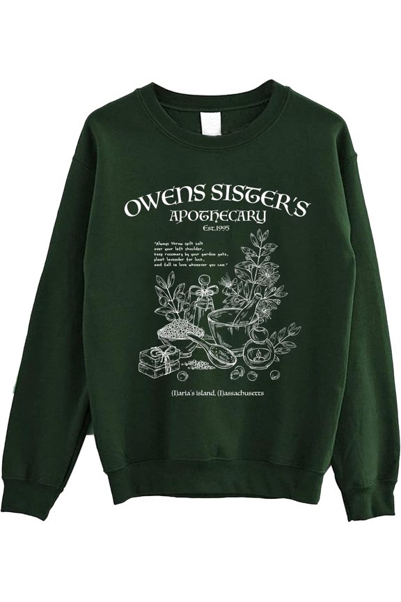 Owen Sisters Apothecary Sweatshirt - Magic Practical Basic Witch Halloween Sweater