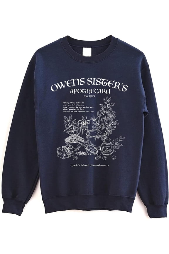 Owen Sisters Apothecary Sweatshirt - Magic Practical Basic Witch Halloween Sweater