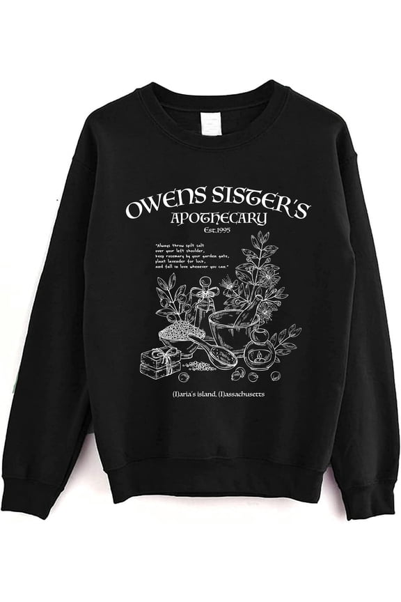 Owen Sisters Apothecary Sweatshirt - Magic Practical Basic Witch Halloween Sweater
