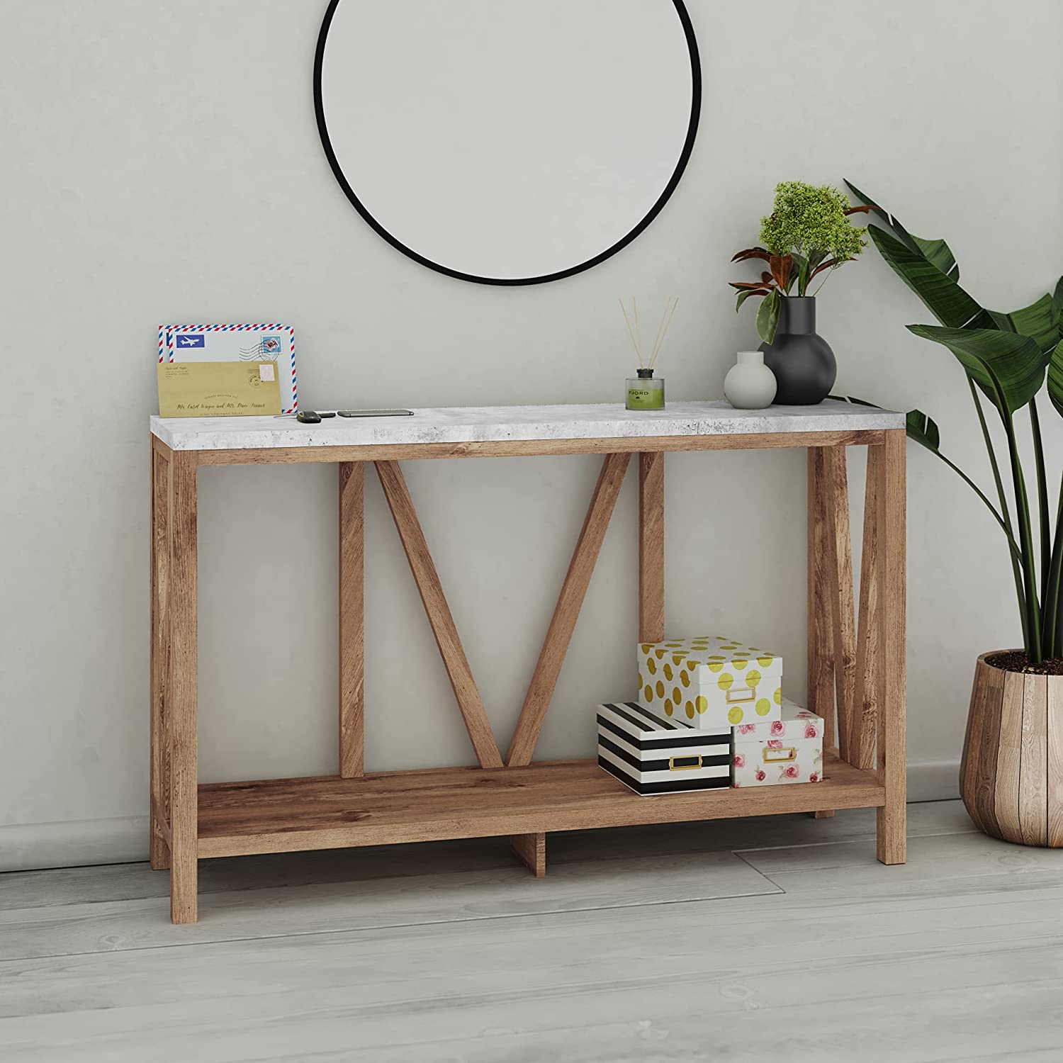Owen Sofa Table Modern Farmhouse Design Engineered Wood
