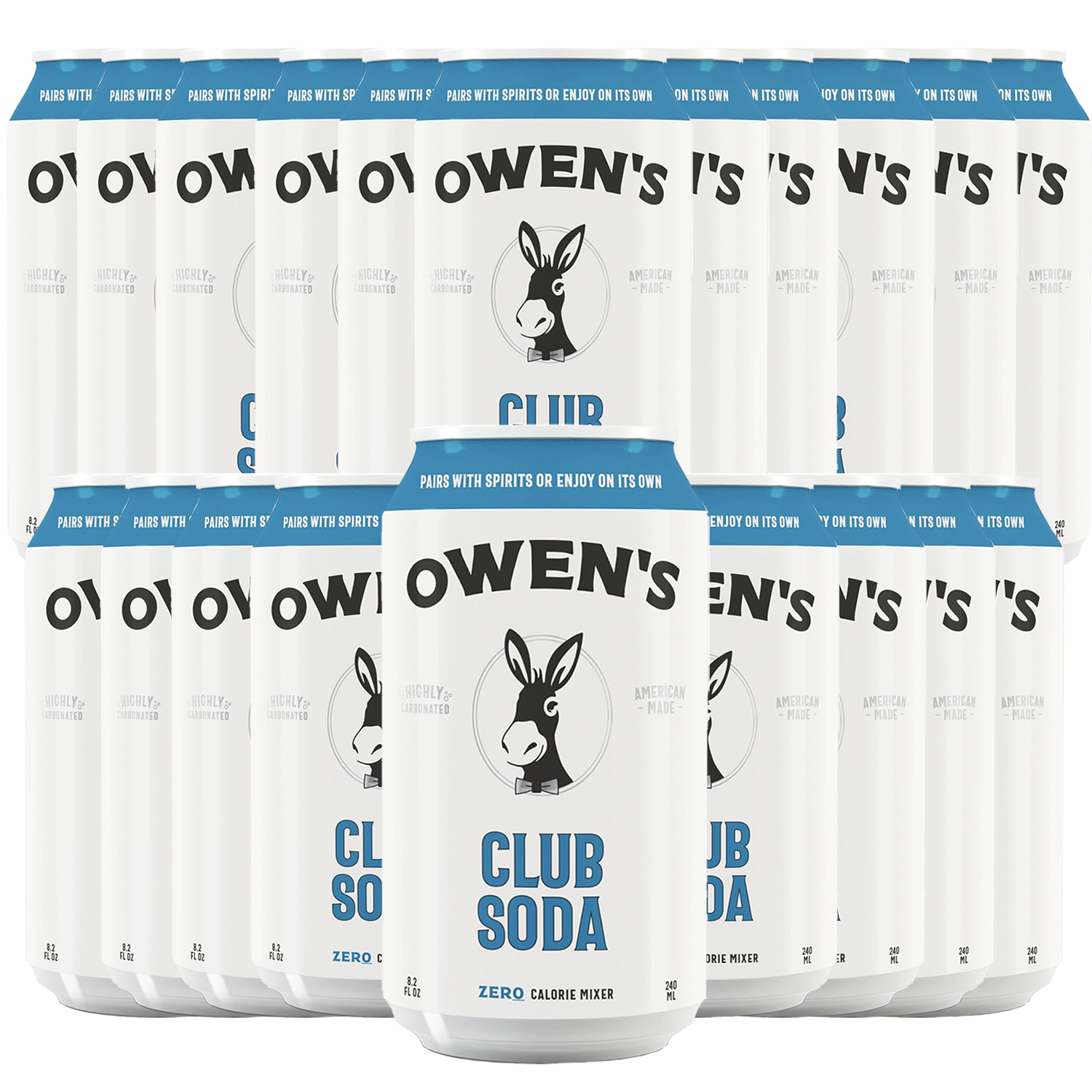 Owen’s Craft Mixers Club Soda HandA with Premium Ingredients Vegan
