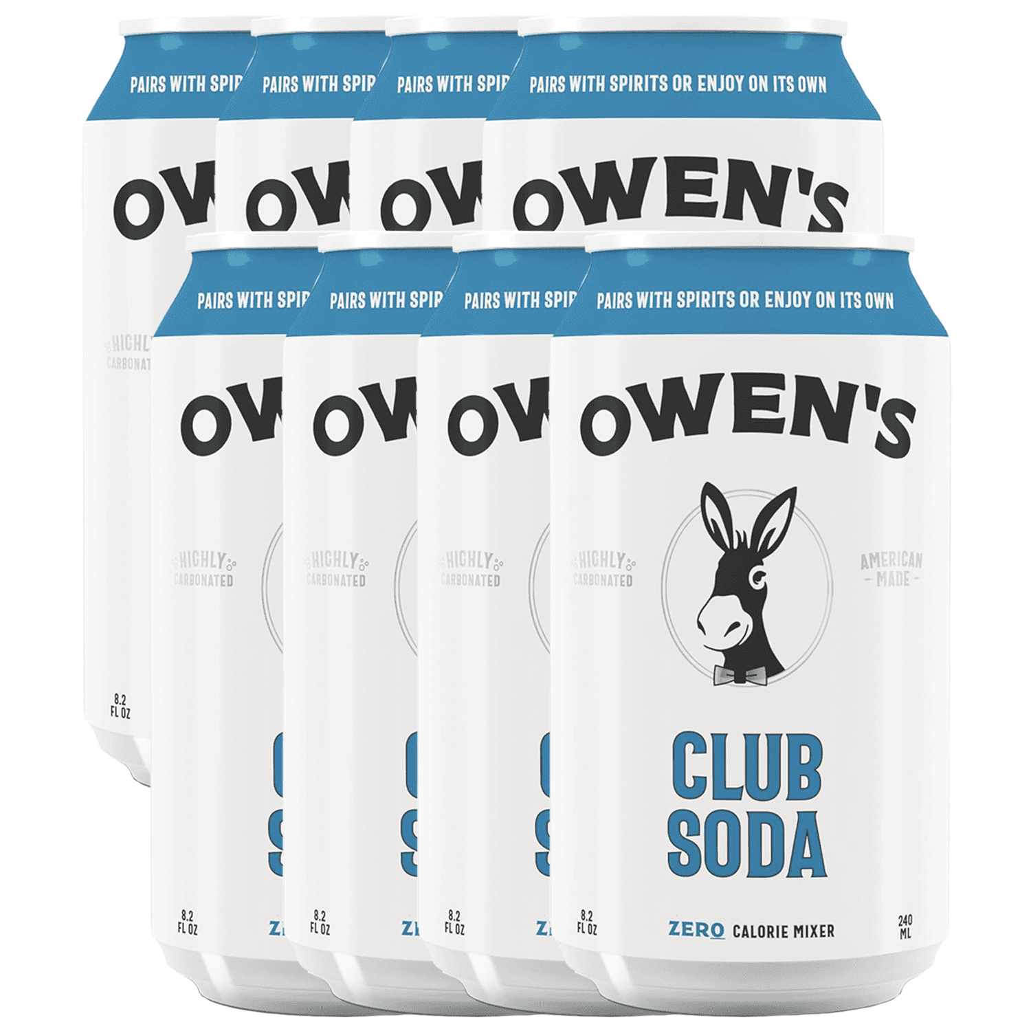 Owen’s Craft Mixers Club Soda HandA with Premium Ingredients Vegan