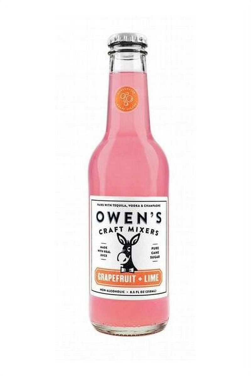 Owen's Craft Mixers Grapefruit + Lime, 8.5 fl oz (12 Bottles)