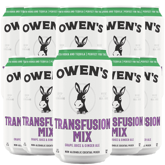 Owen’s Craft Mixers Transfusion Mix HandA with Premium Ingredients Vegan & Gluten-Free Soda Mocktail and Cocktail Mixer