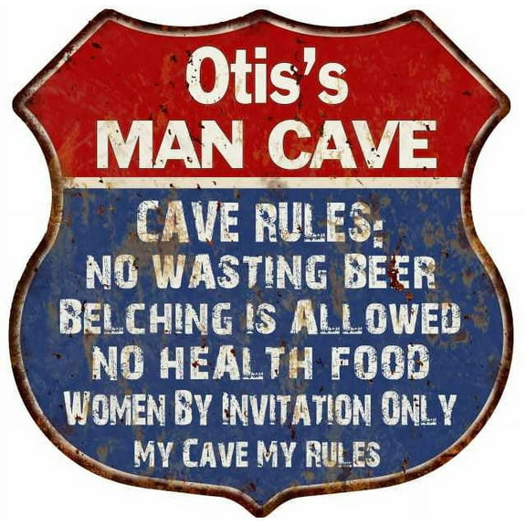 Owen's Man Cave Rules Sign Shield Metal Gift 211110023102