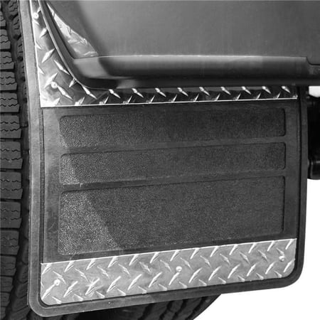 Owens 86RF099D 19 x 25 in. Classic Dually Rubber Mudflaps, Black