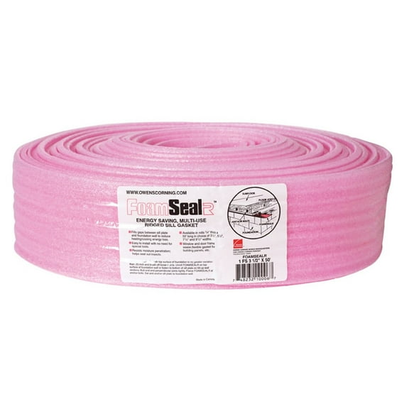 Owens Corning Foam Seal-R 3.5 " W X 50 ' L X 1/4 " T Pack of 12