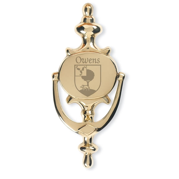 Owens Irish Coat of Arms Brass Door Knocker