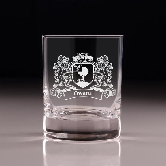 Owens Irish Coat of Arms Old Fashioned Tumblers - Set of 4