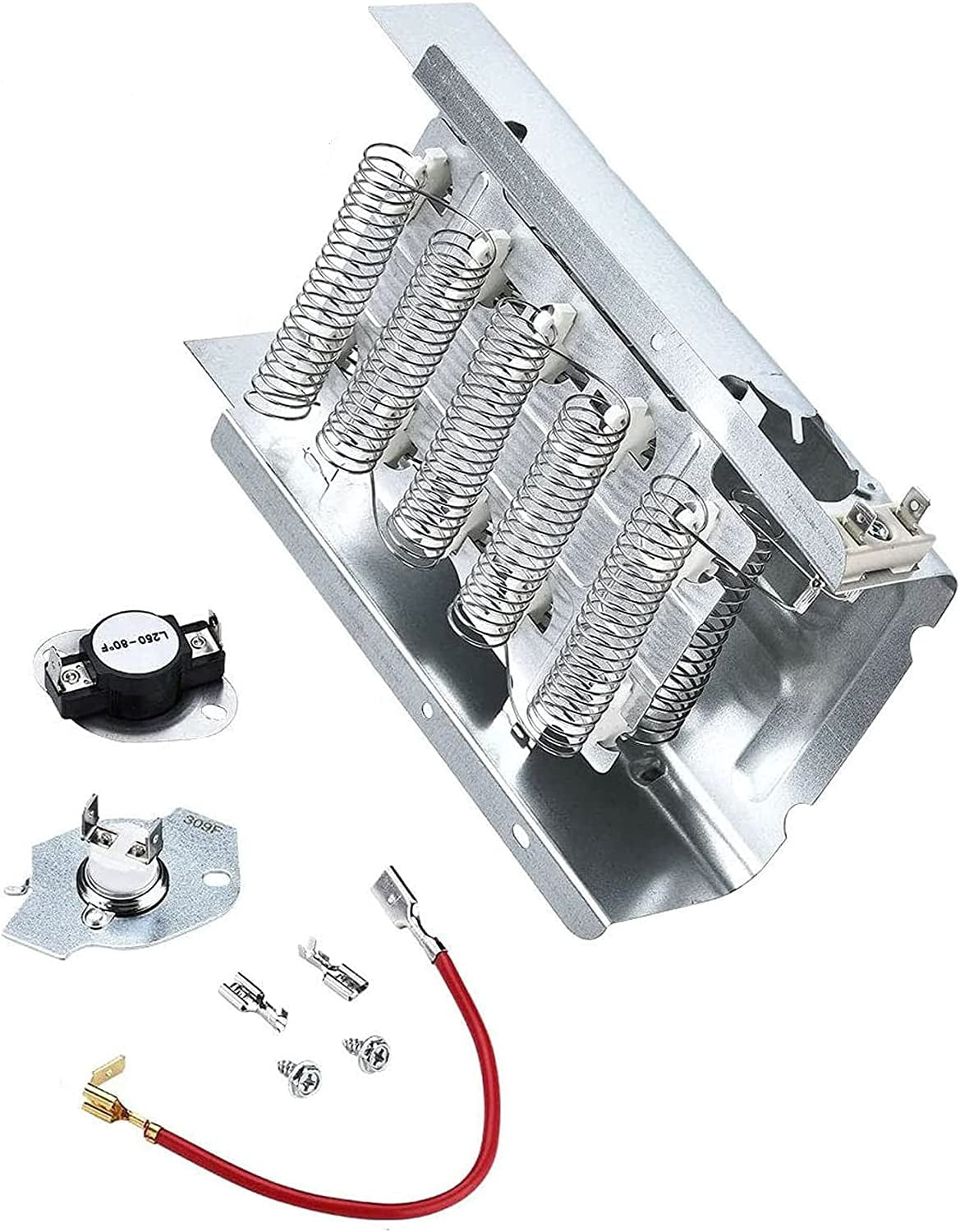 Dryer Heating Element Repair Kit For Admiral – Includes Heating Coil, Thermal Fuse, Thermostats, Fits Multiple Models
