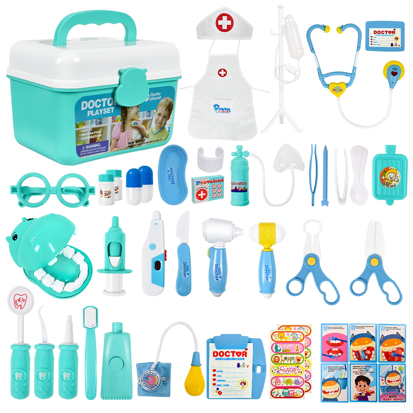 Owis Doctor Pretend Play Equipment, Dentist Kit for Kids with Gift Case