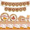 thumbnail image 1 of Owis Maple Leaves Disposable Dinnerware Set, Fall, 24 Count, 1 of 8