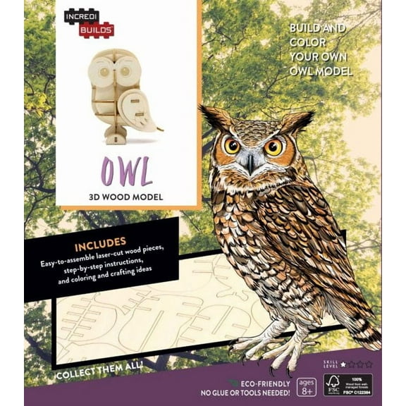 Owl 3D Wood Model