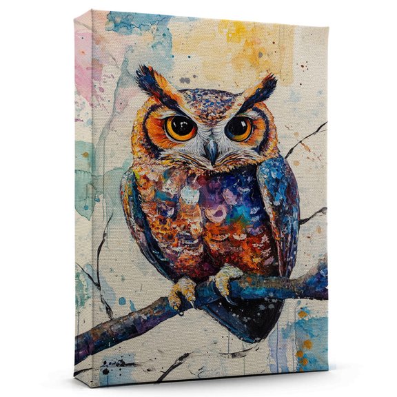 Owl African Spotted Eagle Canvas Wall Art Animal Decor, Owl African Spotted Eagle Canvas Prints Wild Animal Artwork for Living Room Bedroom Office 190HD771