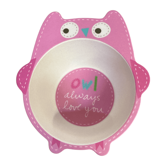 Owl Always Love You Kids Bowl  Eco-Friendly Bamboo Fiber, Dishwasher Safe