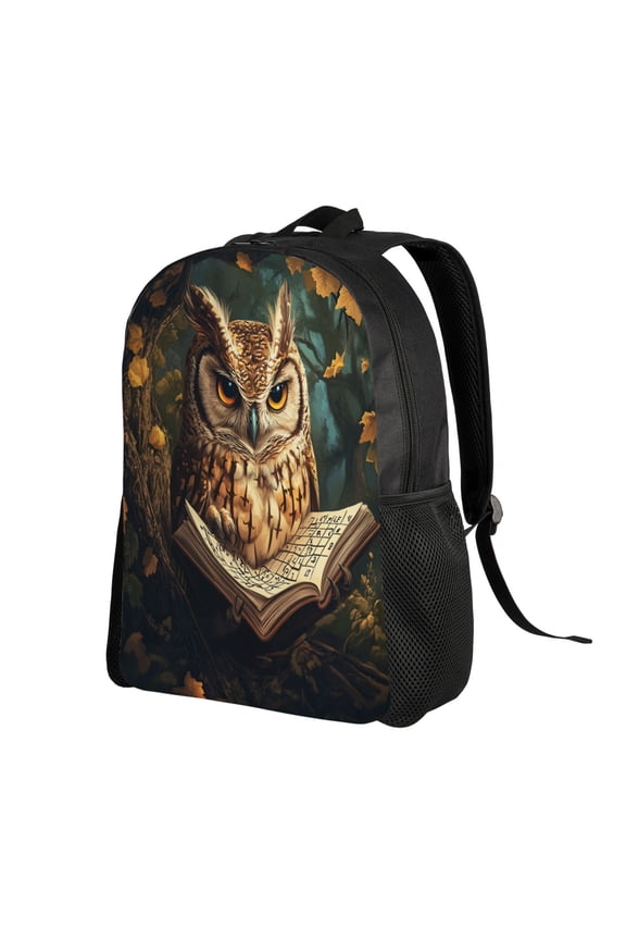 Owl And Magic Book Backpack Double Shoulder Backpack Durable, Spacious, Ergonomic Design for Travel, Work & Outdoor Use