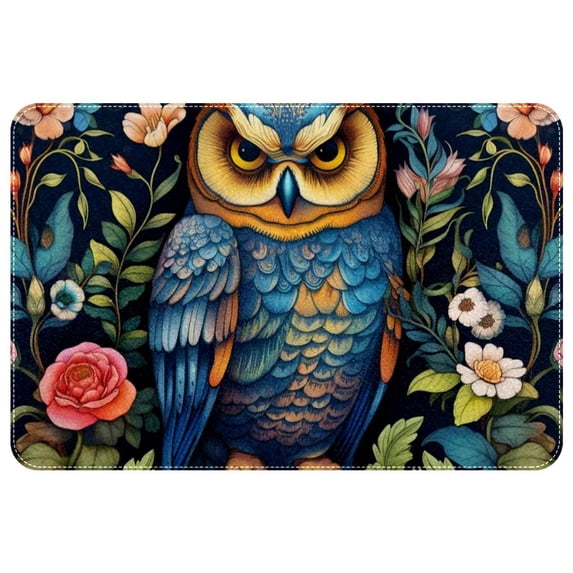 Owl Area Rugs: Polyester Non-Slip Machine Washable Floor Carpet Office Rug