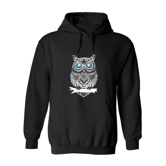 Owl Art In White Hoodie Women -SPIdeals Designs, Female Large