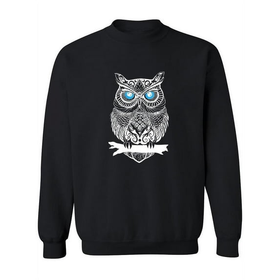 Owl Art In White Sweatshirt Women -SPIdeals Designs, Female 3X-Large