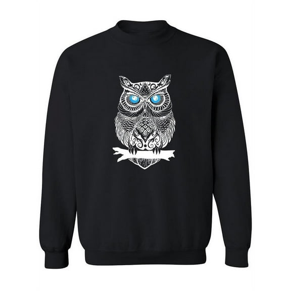 Owl Art In White Sweatshirt Women -SPIdeals Designs, Female 5X-Large