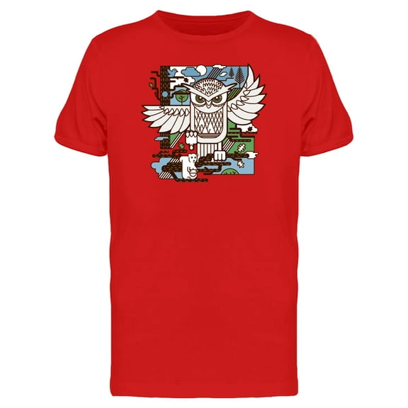 Owl Attack T-Shirt Men -Image by Shutterstock, Male XX-Large