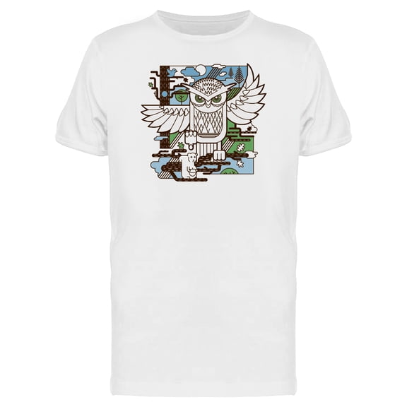 Owl Attack T-Shirt Men -Image by Shutterstock, Male XX-Large