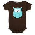 thumbnail image 1 of Owl Baby one-piece bodysuit, Cute Baby Romper, Infant jumpsuit - Espresso CA165BIRD S1 12-18, 1 of 2
