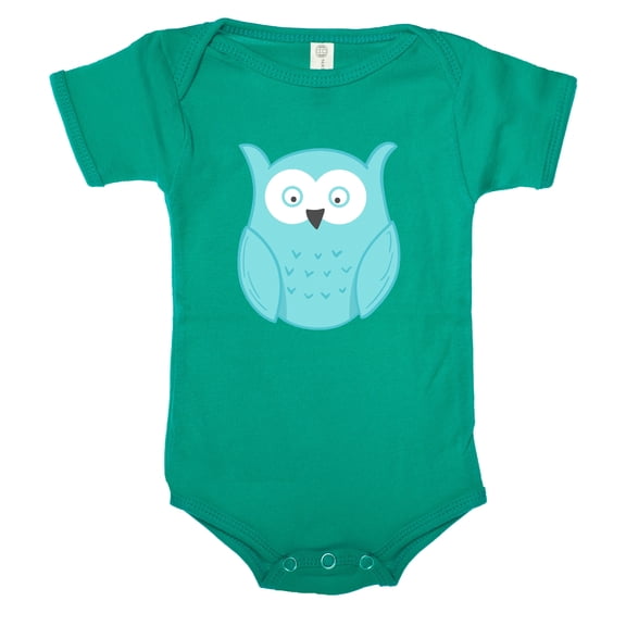 Owl Baby one-piece bodysuit, Cute Baby Romper, Infant jumpsuit - Jade CA165BIRD S1 3-6