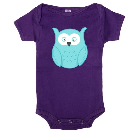 Owl Baby one-piece bodysuit, Cute Baby Romper, Infant jumpsuit - Purple Mountain CA165BIRD S1 3-6