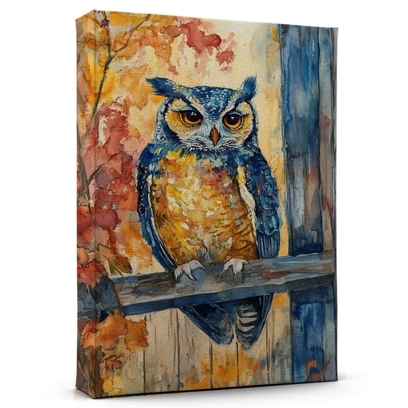 Owl Barn Canvas Wall Art Animal Decor, Owl Barn Canvas Prints Wild Animal Artwork for Living Room Bedroom Office 190HD772