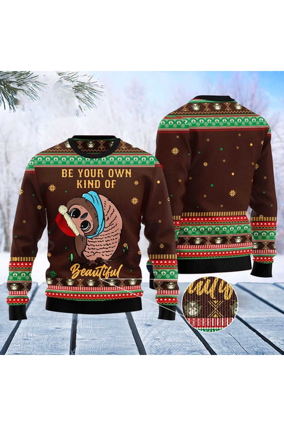 Owl Beautiful 3D Christmas Sweater, Funny Xmas Sweater, Sweater Xmas