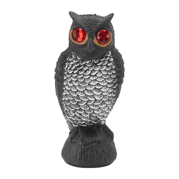 Owl Bird Deterrent Plastic Red Eyes Owls to Keep Birds Away Fine Details Bird Deterrence Owls Insulation Wear Resistant Owls to Keep Birds Away Cartoon Flaky Small Owl Statues for Yard Garden Decor