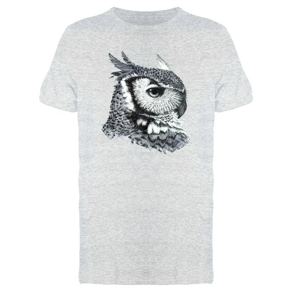 Owl Bird Watercolor  T-Shirt Men -Image by Shutterstock, Male 3X-Large