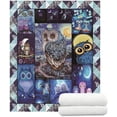 thumbnail image 1 of Owl Blanket Owl Gifts for Owl Lovers Women Owl Gifts for Girls Super Soft Sherpa Owl Throw Blankets (Blue) Blue, 1 of 7