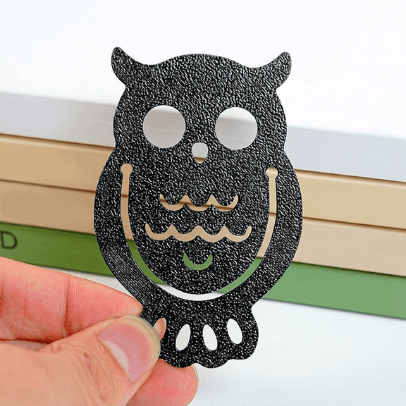 Owl Bookmark, Cute Metal Wire Book Markers for Reading Enthusiasts, Black