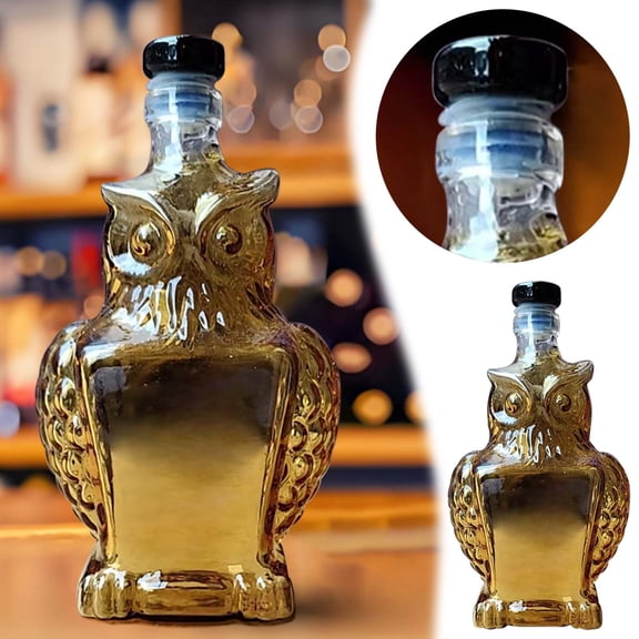 Owl Bottle Animal Glass Set Unique Home Bar Decoration For Men Dad Husband Lovers