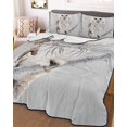 thumbnail image 1 of Owl On Branch King Size Down Alternative Comforter, Lightweight Comforter Quilt Bedding Set with Pillow Shams Framhouse Winter Landscape Tree Birds All Seasons Bed Comforter Duvet Insert 96"x106", 1 of 7