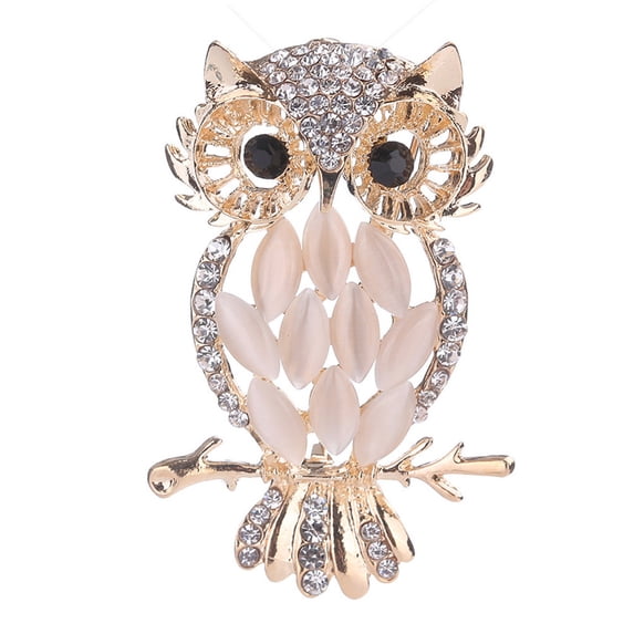 Owl Broach Jewelry Quality Crystal Owl Brooch Necklace Pendant Woman Fashion J-134