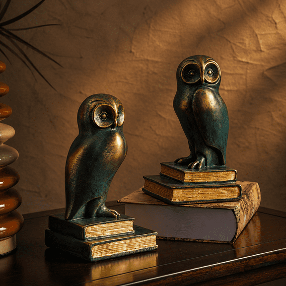 Owl Bronze Decorative Bookends