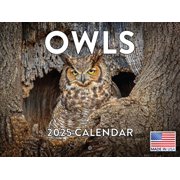 Owl Calendar 2025 Monthly Wall Calender 12 Month | American Made In The USA