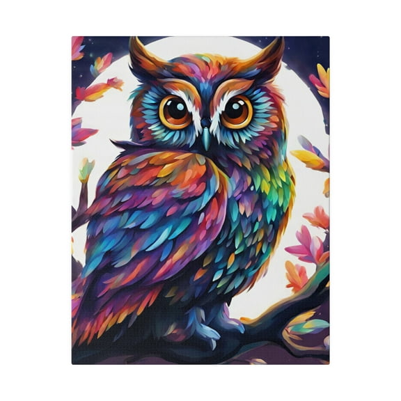 Owl Canvas Wall Art, Animal Wall Art, Hangable and Framed Canvas Print