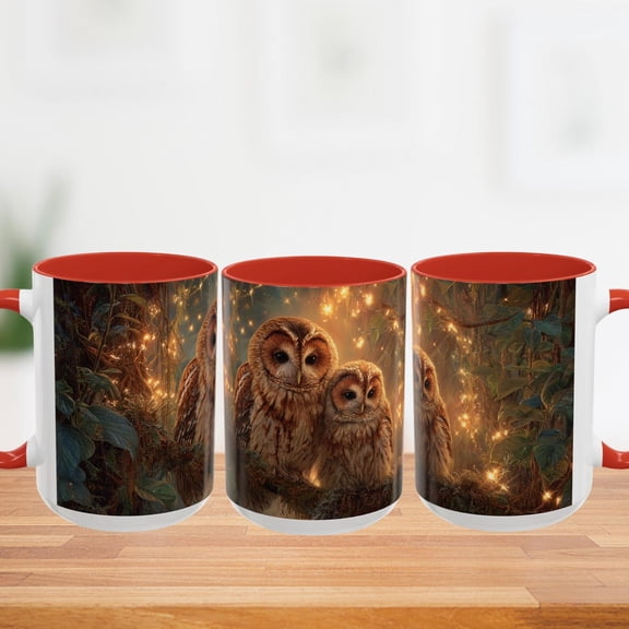 Owl Ceramic Coffee Mug, Cute Owl Cup, Woodland Animal Mug, Nature Lover Gift, Tea Coffee Mug