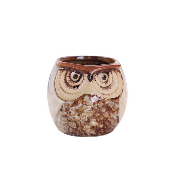 Owl Ceramic Flower Pot Succulent Planter Home Garden Decor Creative Plant Container