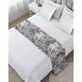 thumbnail image 1 of Owl Christmas Bed Runner for Cal. King Size Bed, Xmas Berry Botanical Snowflake Bedspread Protector Slipcover Bed Scarf for Foot Bed Runners & Scarves for Bedroom Hotel Wedding Room 94x20 Inches, 1 of 6