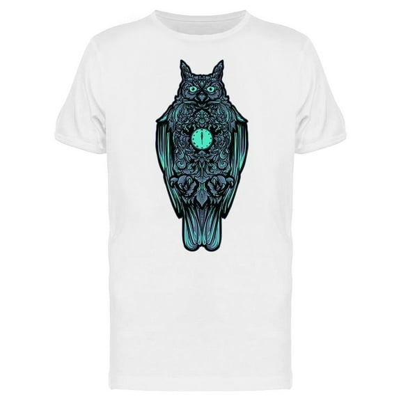 Owl Clock T-Shirt Men -Image by Shutterstock, Male XX-Large