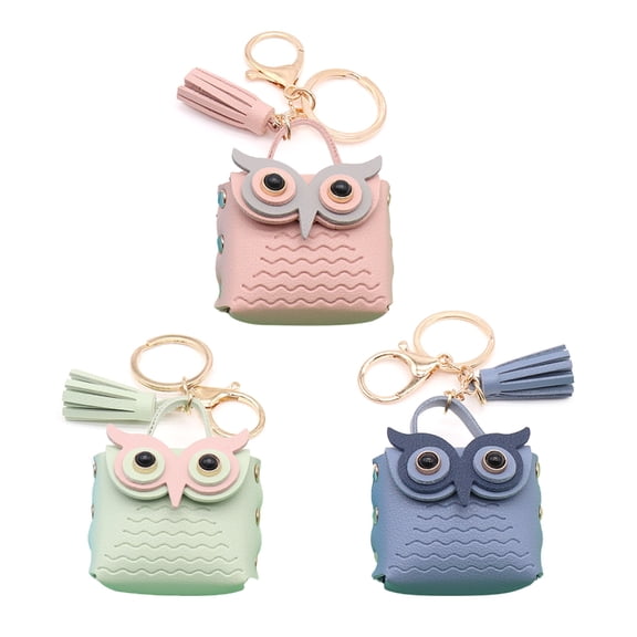 Owl Coin Purse Keychain Cute Car Holder Coin Purse Keychain Decoration Accessories for Girl Birthday Gift