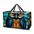 thumbnail image 1 of Owl Collapsible Foldable Storage Bin with Large Capacity, Oxford Cloth Reusable Shopping Bags, and Beach Bag Combo, 1 of 7