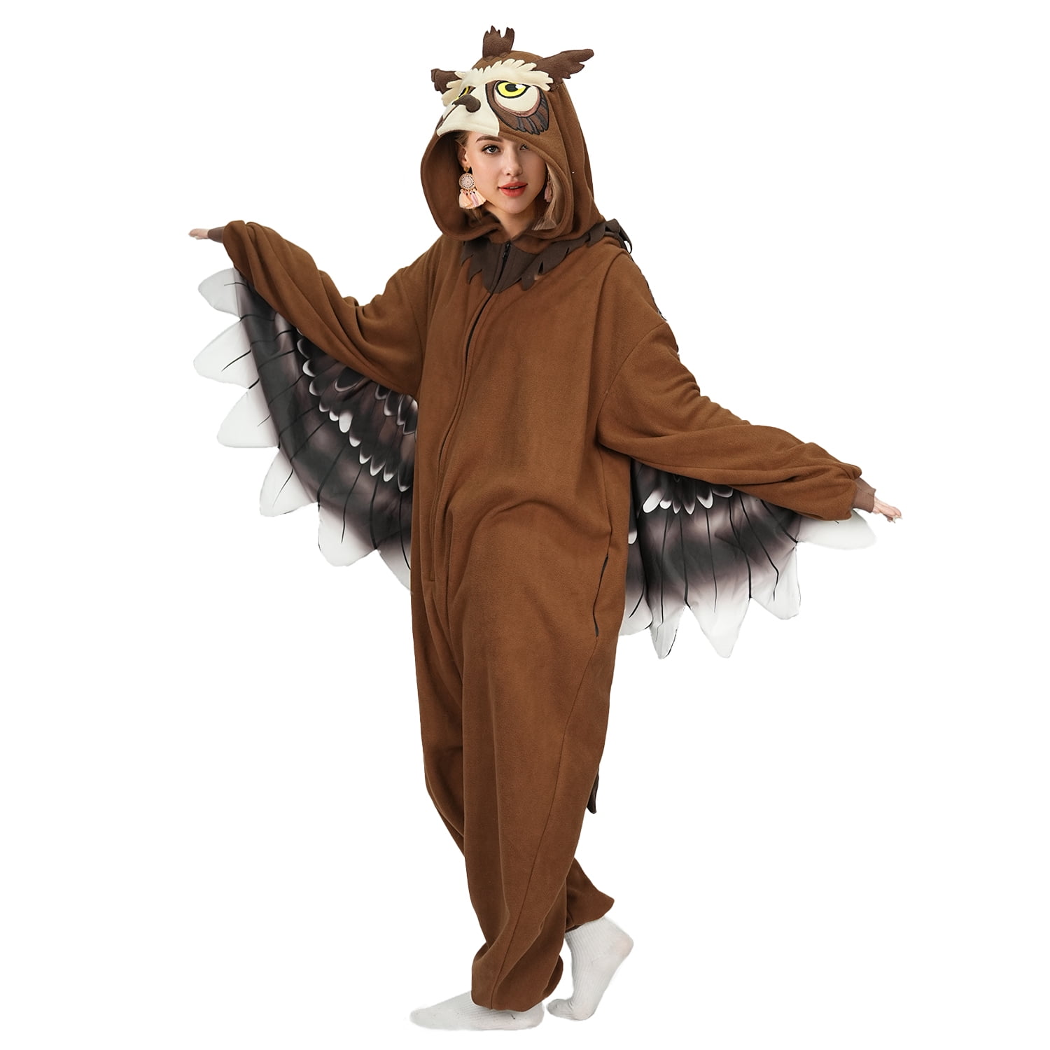Onesie Costume Owl Pajamas For Adults Owl Costume Adult Onesie Pajamas With  Wing, Bird Costume Adult, image size:1500x1500