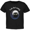 thumbnail image 1 of Owl Creepy But Cute Night Toddler T Shirt Black 3T, 1 of 1